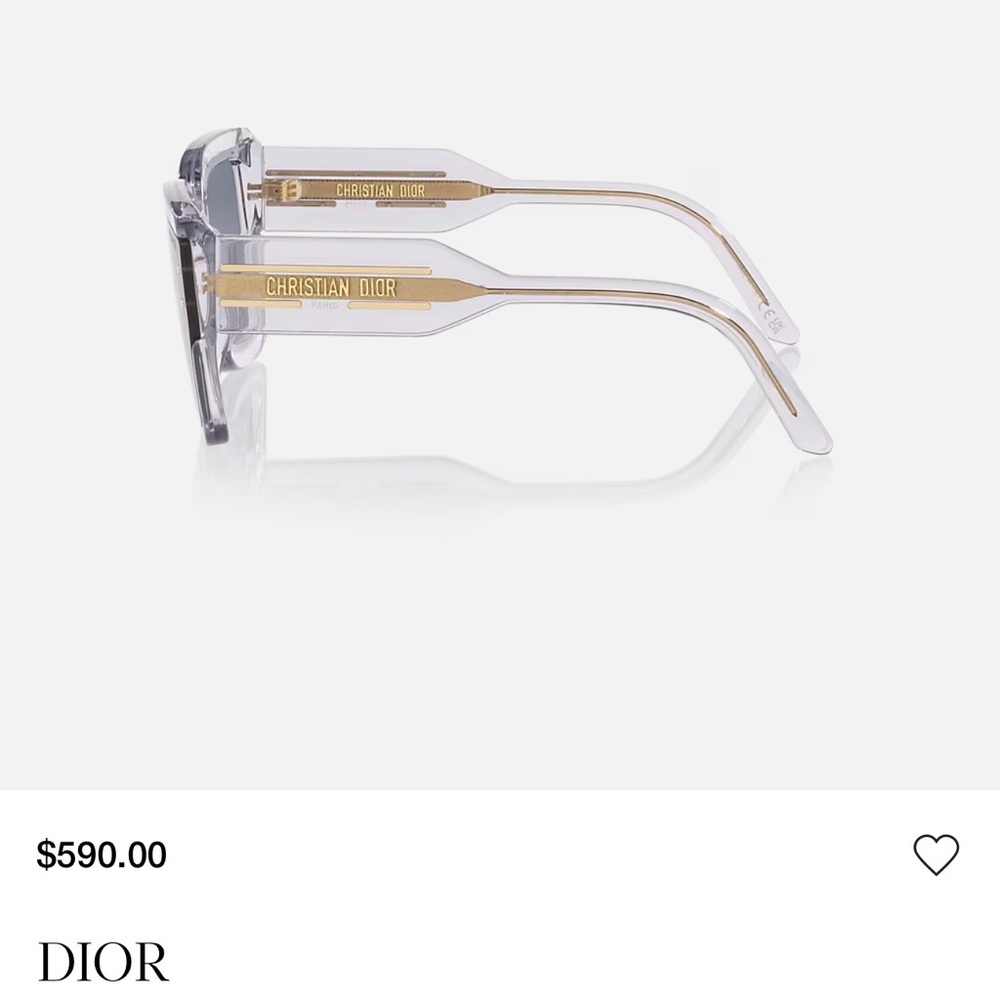 ❌SOLD❌Dior Women's Oversized Clear light grey Sunglasses with Dark Lenses